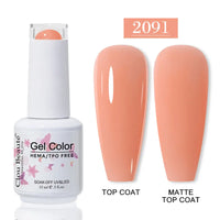 No-Wipe Top Coat & Sticky Base Coat UV Gel Polish — Long-Lasting, MSDS Certified, 15ml