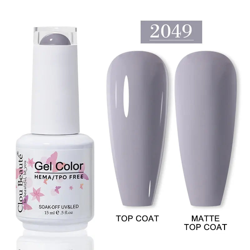 No-Wipe Top Coat & Sticky Base Coat UV Gel Polish — Long-Lasting, MSDS Certified, 15ml
