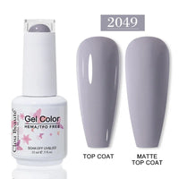 No-Wipe Top Coat & Sticky Base Coat UV Gel Polish — Long-Lasting, MSDS Certified, 15ml
