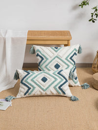 Geometric Bohemian Throw Pillow Cover | Modern Jacquard Cushion Case