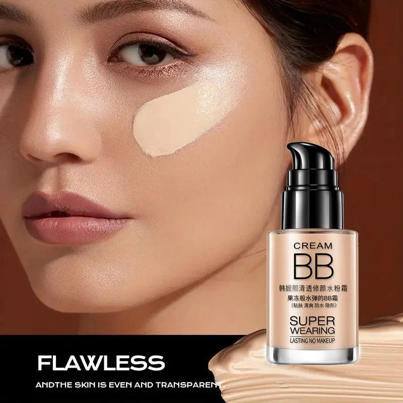 BB Foundation Cream — Moisturizing, Waterproof, Full Coverage, Natural Finish