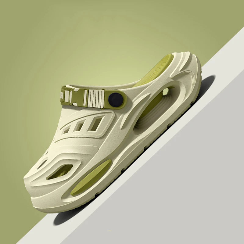 Smile Platform Slides - Thick Sole Cushioned Sandals with Removable Insoles