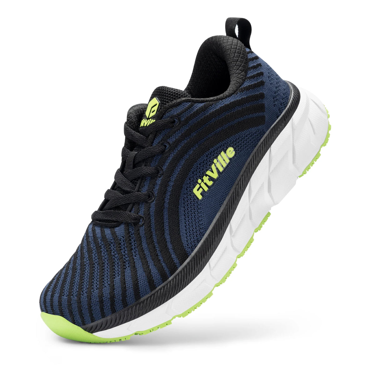 FitVille FlowCore V2 Men's Wide Toe Box Running Shoes | Extra Wide 4E, Cushioned, Non-Slip | Sizes 7–15