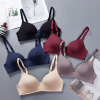 Ultra-Thin Ice Silk Wireless Push-Up Bra – Seamless Gather Bralette | 3/4 Cup | Everyday Lingerie
