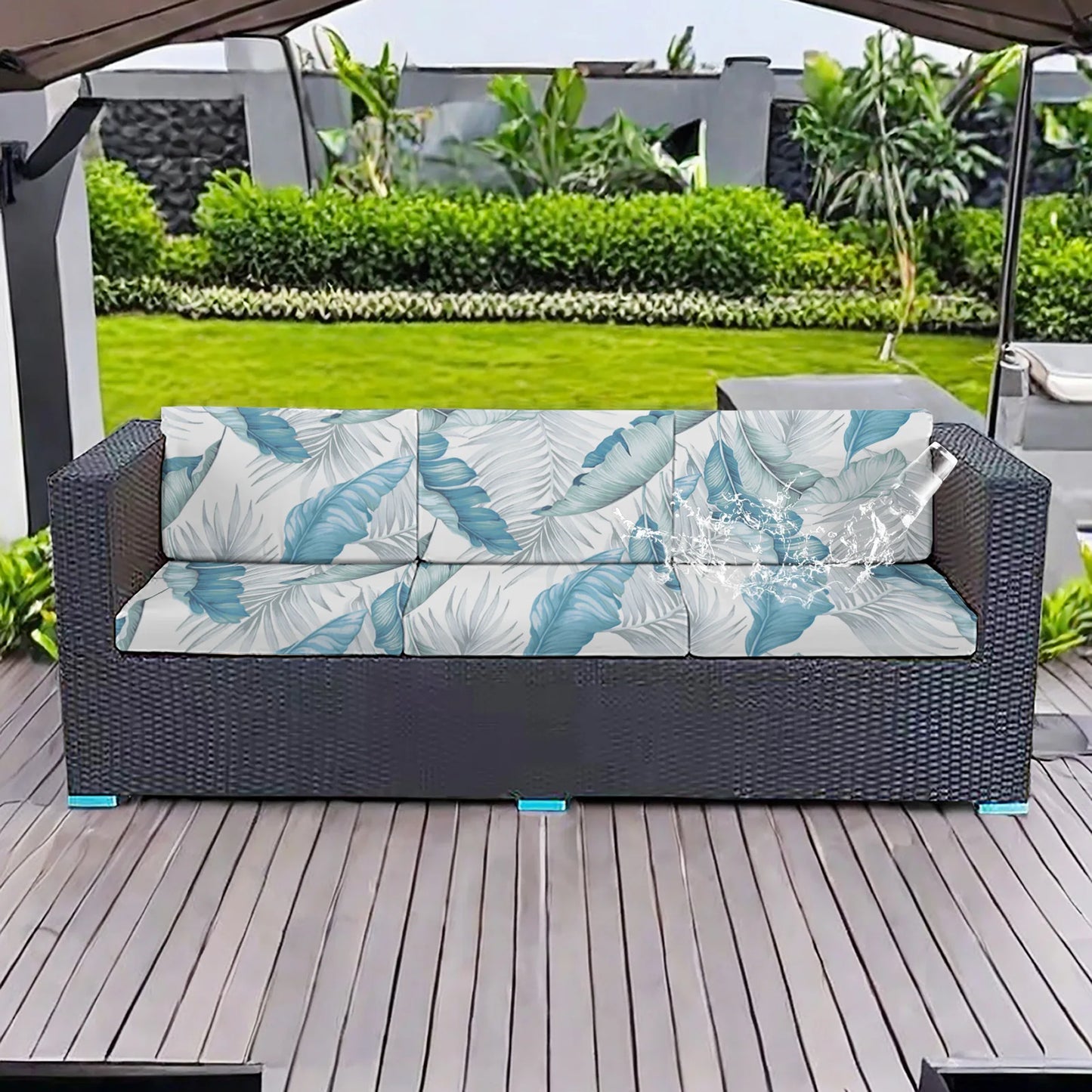 Waterproof Outdoor Sofa Covers - Elastic Stretch Patio Furniture Slipcovers