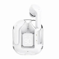 TWS ANC Wireless Earbuds – Hi-Fi Stereo, Transparent Charging Case with Digital Display