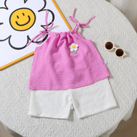 Girls Summer Two-Piece T-Shirt & Shorts Set, 4–6 Years