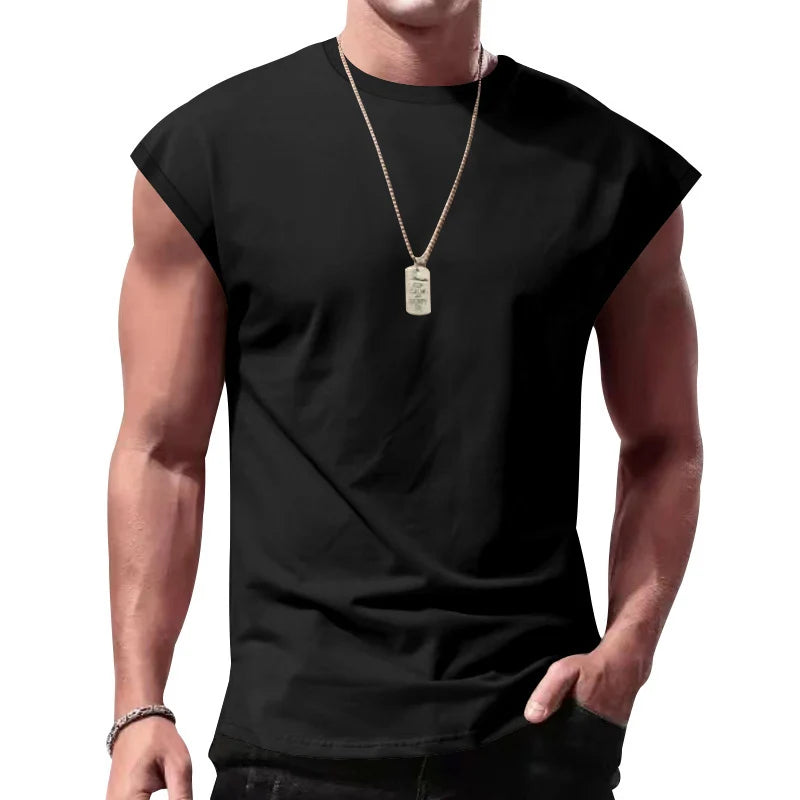 Men's Loose Sleeveless Tank Top – Breathable Casual Vest | Round Neck | Summer Sport & Streetwear