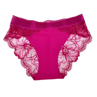 Panty Sin Costuras de Encaje Rosa Sexy - Lencería Transparente S-XL