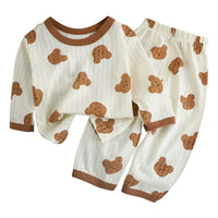 Kids Bear Pajama Set – Cotton Blend Long Sleeve