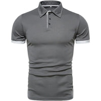 Men's Solid Color Short Sleeve Polo Shirt — Breathable, Everyday Casual