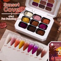 9-Color Gradient Gel Nail Art Set – 4-in-1 UV/LED Gel | Stamping, Painting & Ombre | DIY & Pro