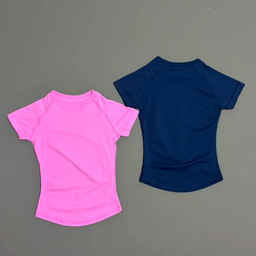 Women's Seamless Workout Top – Short Sleeve Yoga & Gym T-Shirt | Slim Fit Activewear
