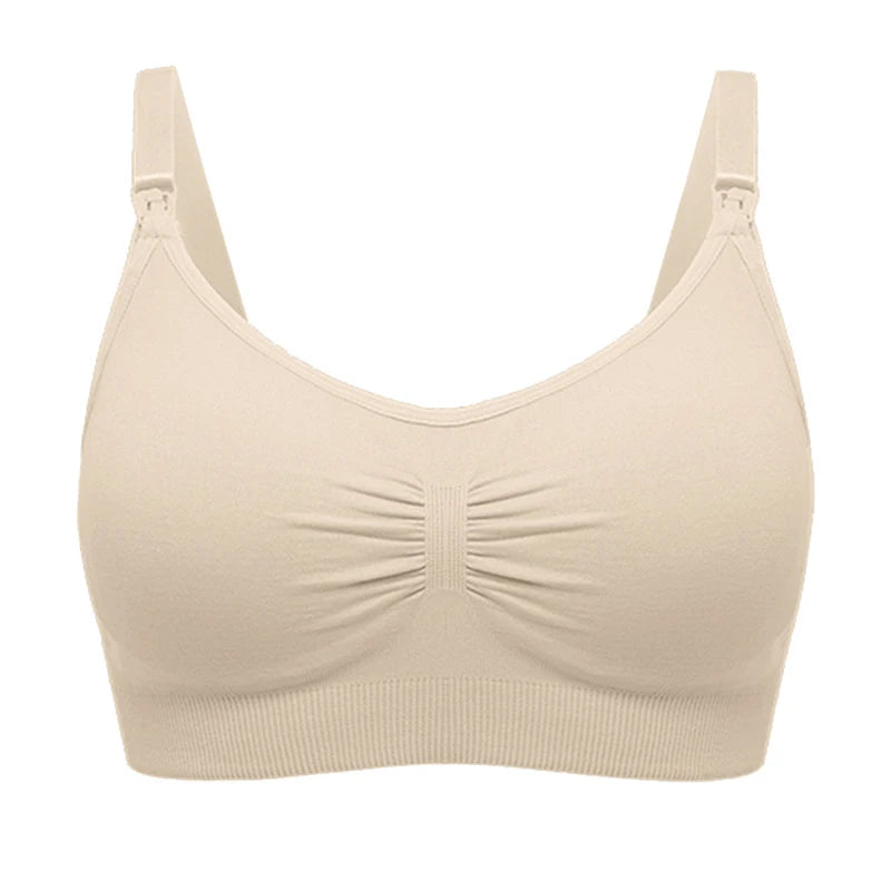 Plus Size Nursing Bra | Seamless Wire-Free Maternity Bralette with Removable Pads (M–XXL)