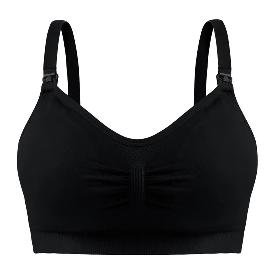 Seamless Maternity Nursing Bralette | Wire-Free Sleep Bra for Pregnant & Breastfeeding Women