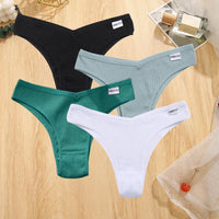 Set de 4 Panties de Algodón Talle V para Mujer