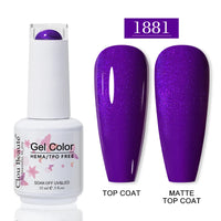 No-Wipe Top Coat & Sticky Base Coat UV Gel Polish — Long-Lasting, MSDS Certified, 15ml