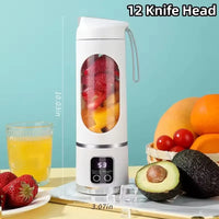Mini Portable Electric Juicer Blender | 450ml Crush Ice | Digital Display | USB Rechargeable