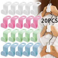 Cascading Hanger Connector Hooks – Space-Saving Closet Organizer (Set of 5, 10 or 20)