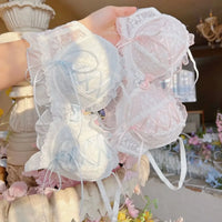 Sostén Push Up Estilo Lolita Japonés con Encaje - Bra Princesa para Mujer Copa AB