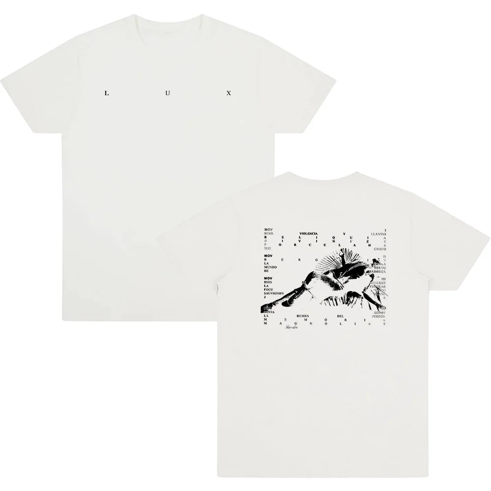 Rosalía LUX Logo Tee Rosalia Berghain New Album T Shirts Men Women Fashion Retro Short Sleeve Top Summer Casual O-neck Clothing