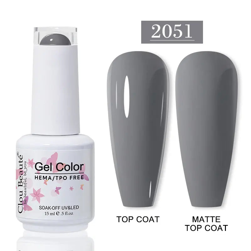 No-Wipe Top Coat & Sticky Base Coat UV Gel Polish — Long-Lasting, MSDS Certified, 15ml