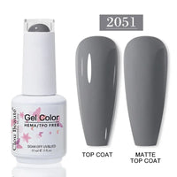 No-Wipe Top Coat & Sticky Base Coat UV Gel Polish — Long-Lasting, MSDS Certified, 15ml