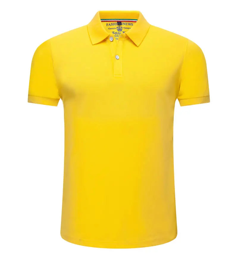 Men's Short Sleeve Polo Shirt — Breathable, Solid Color, Smart Casual Fit