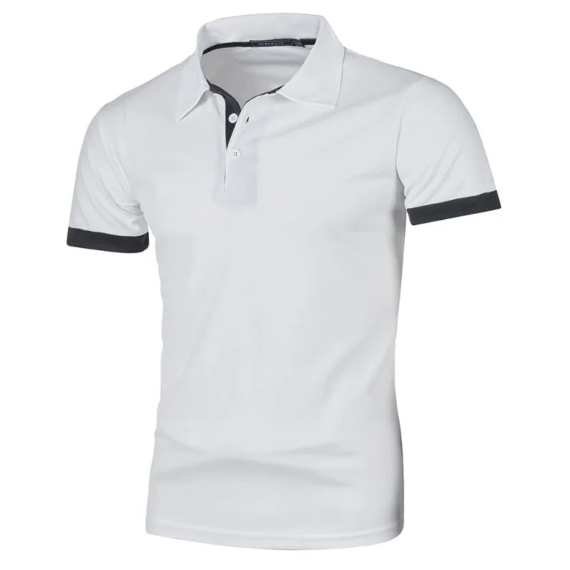 Men's Short Sleeve Polo Shirt – Lightweight Breathable Lapel Tee | Casual Streetwear Summer Top