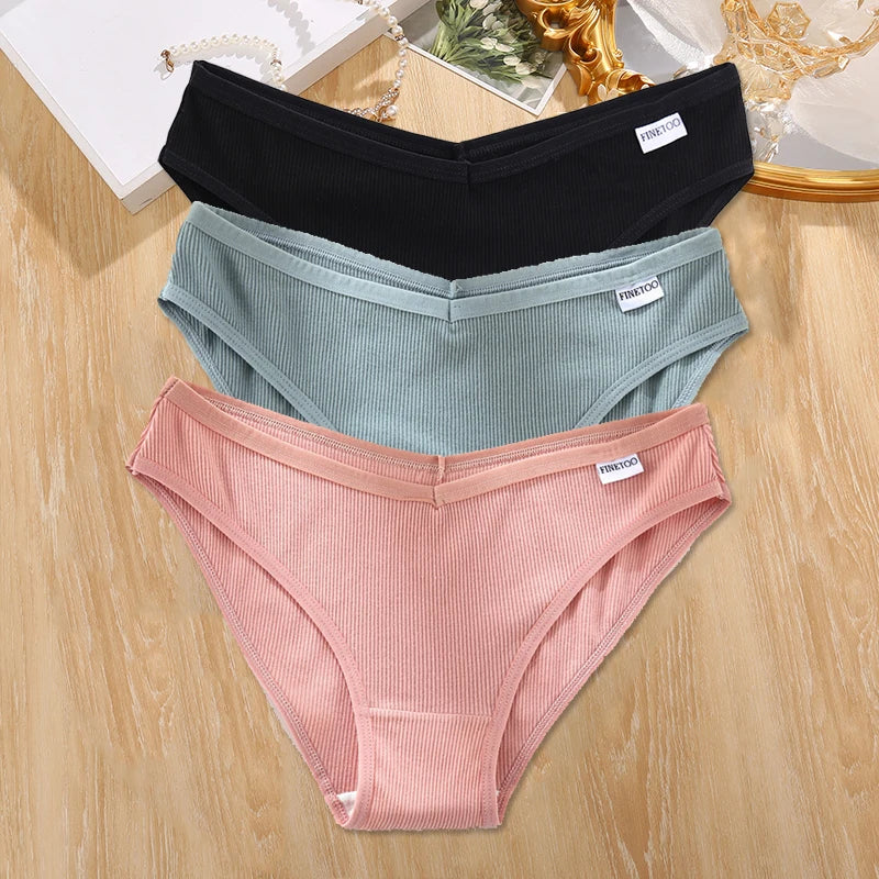 Set de 3 Panties de Algodón - Ropa Interior Tallas Plus M-4XL