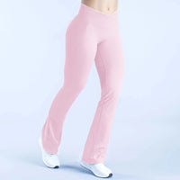 Pantalones Acampanados Yoga Mujer - Cintura Cruzada Seamless Fitness Wide Leg