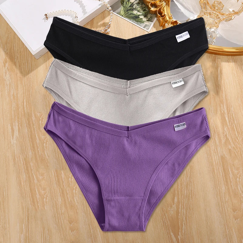 Set de 3 Panties de Algodón - Ropa Interior Tallas Plus M-4XL