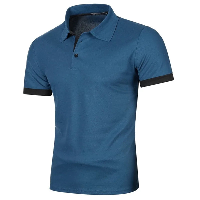 Men's Short Sleeve Polo Shirt – Lightweight Breathable Lapel Tee | Casual Streetwear Summer Top
