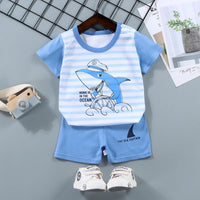 Kids Cotton T-Shirt and Shorts Set – Animal Print