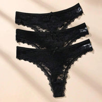 Lace Thong Set – 3 Pack | Low-Rise G-String Panties