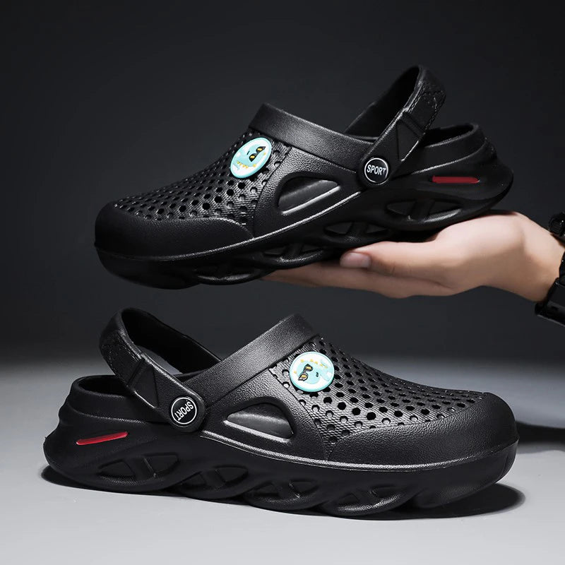 Men's Platform Clogs | Anti-Slip Waterproof Sandals for Beach, Garden & Casual Wear