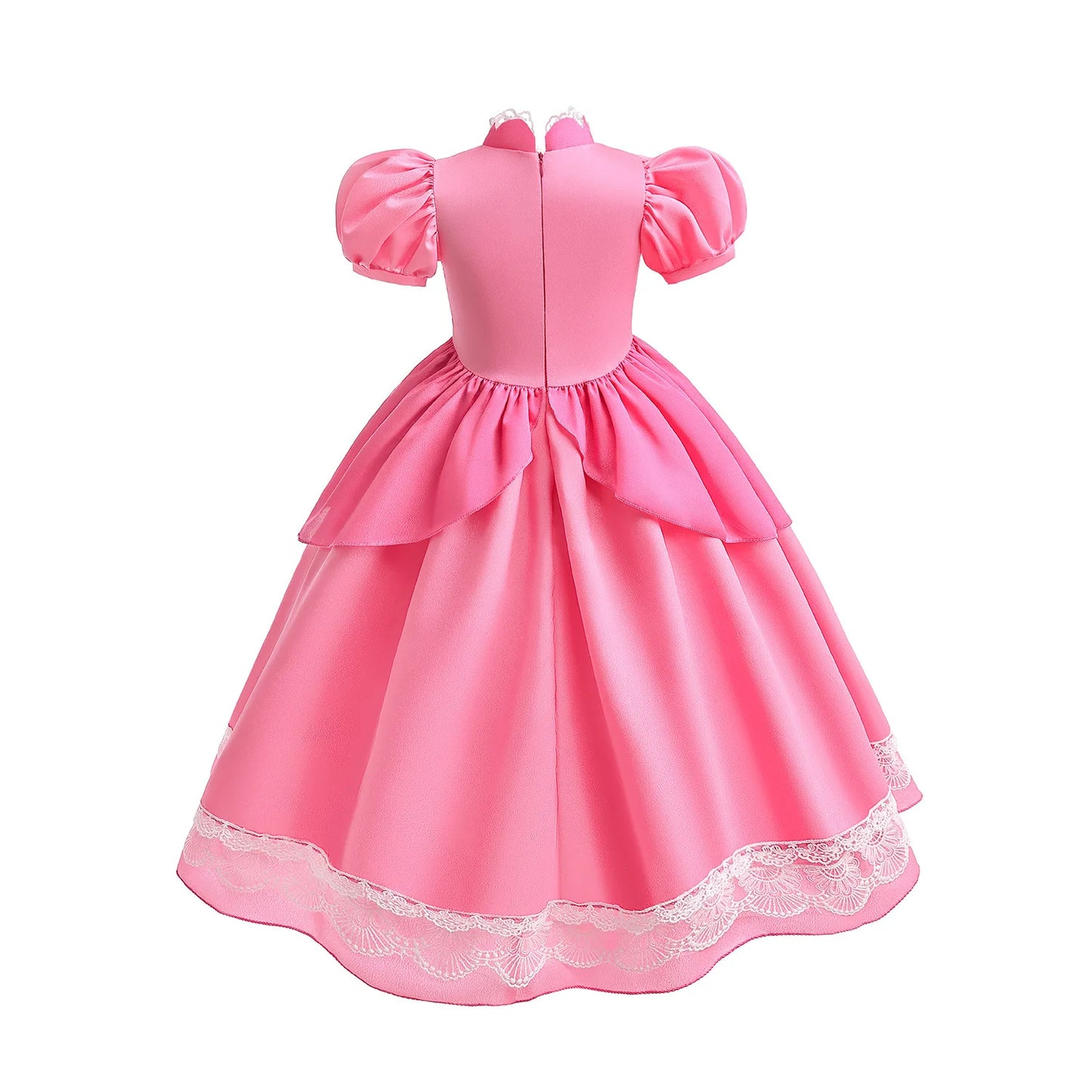 Lace Puff Sleeve Ball Gown – Elegant Princess Party Dress for Girls Ages 4–8