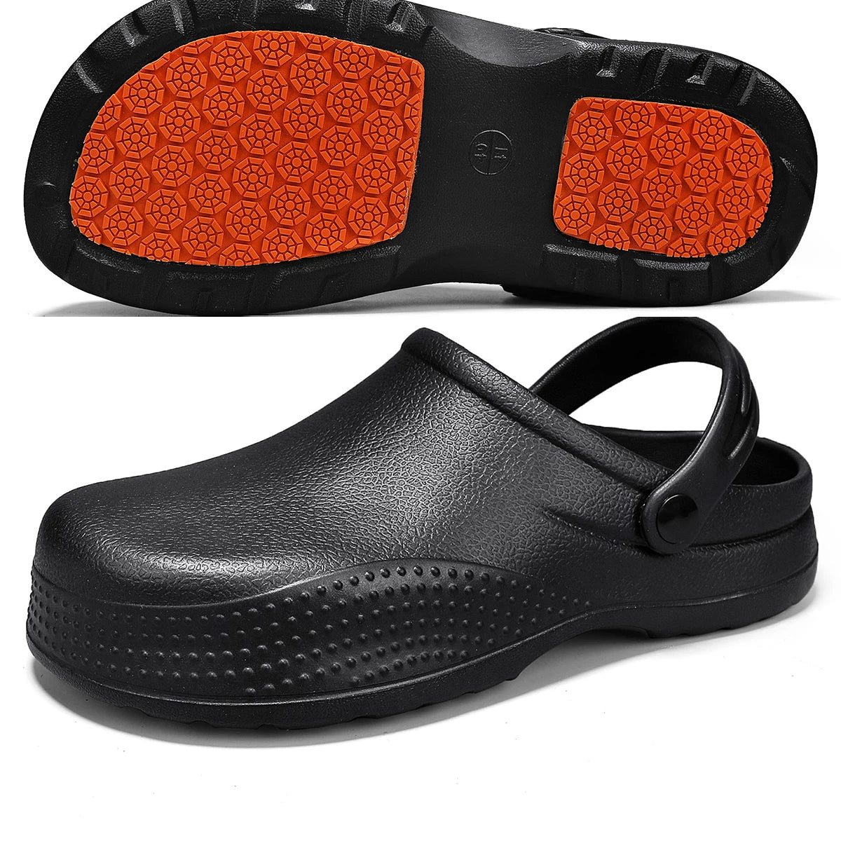 Men's Non-Slip Rubber Clogs | Waterproof Chef & Kitchen Work Shoes