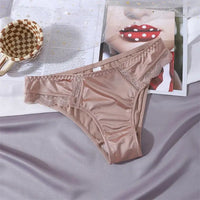 Satin Lace G-String Panties | Low-Rise Triangle Underwear for Women