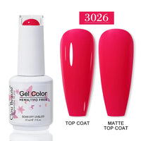No-Wipe Top Coat & Sticky Base Coat UV Gel Polish — Long-Lasting, MSDS Certified, 15ml