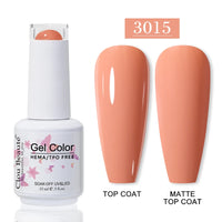 No-Wipe Top Coat & Sticky Base Coat UV Gel Polish — Long-Lasting, MSDS Certified, 15ml
