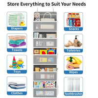 5-Shelf Over-the-Door Hanging Organizer – Large Capacity Storage for Bedroom & Bathroom