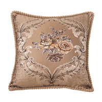 European Jacquard Floral Cushion Cover 48x48cm | Classic Sofa & Chair Pillow Case