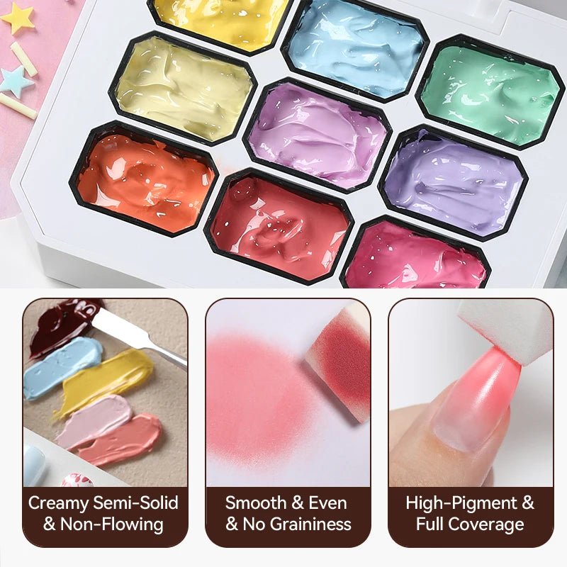 UR SUGAR Y2K Gradient Blush Gel Nail Polish – 9 Colors 4-in-1 Pat Painting | Semi-Permanent UV LED Nail Art