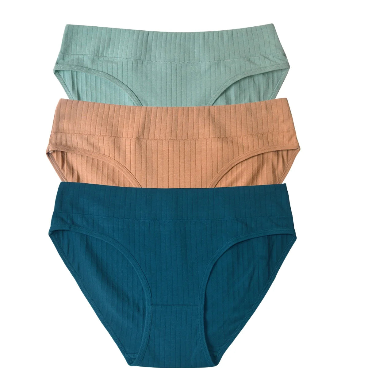 Set de 3 Panties de Algodón - Ropa Interior de Talle Bajo M-XL