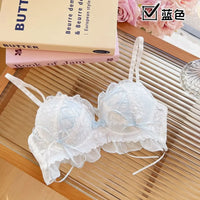 Sostén Push Up Estilo Lolita Japonés con Encaje - Bra Princesa para Mujer Copa AB