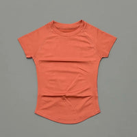 Women's Seamless Workout Top – Short Sleeve Yoga & Gym T-Shirt | Slim Fit Activewear