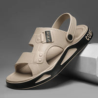 Men's EVA Thick Sole Beach Sandals - Non-Slip Open Toe Summer Slides