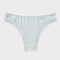 Ice Silk G-String Tanga – Low-Rise, Ultra-Soft Lace Trim | Women's Everyday Underwear | M–XL