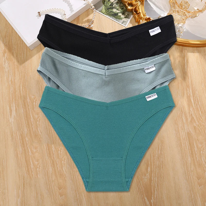 Set de 3 Panties de Algodón - Ropa Interior Tallas Plus M-4XL